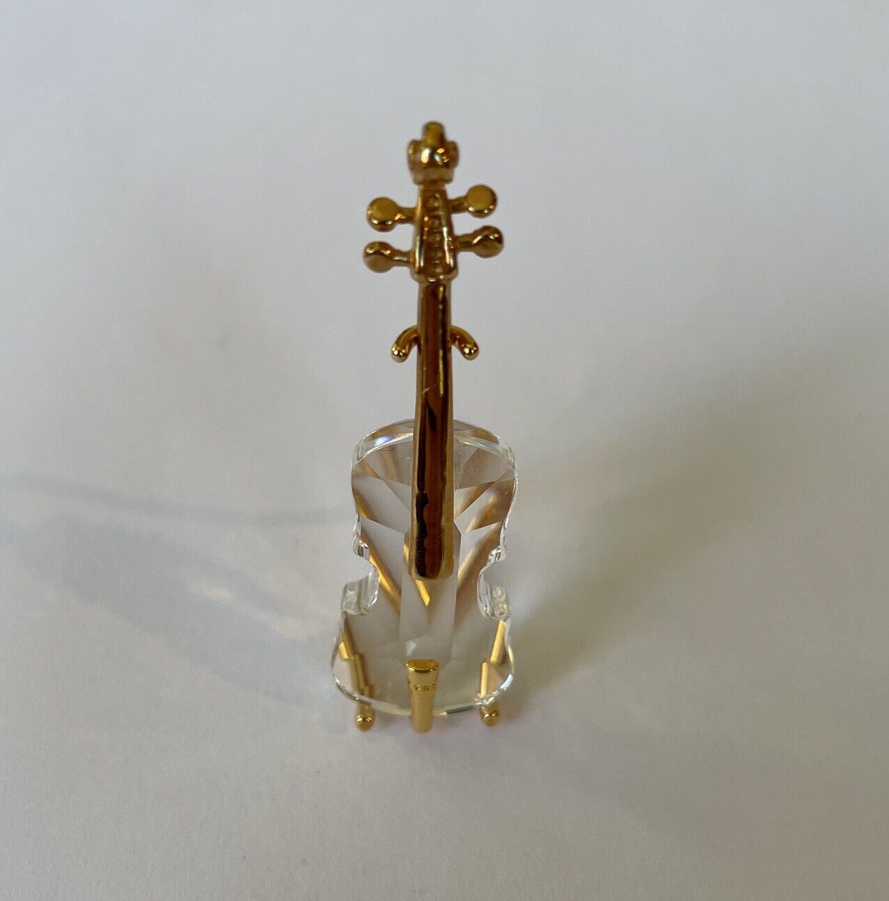 Swarovski Crystal Memories Musical Figurine Violin with Stand