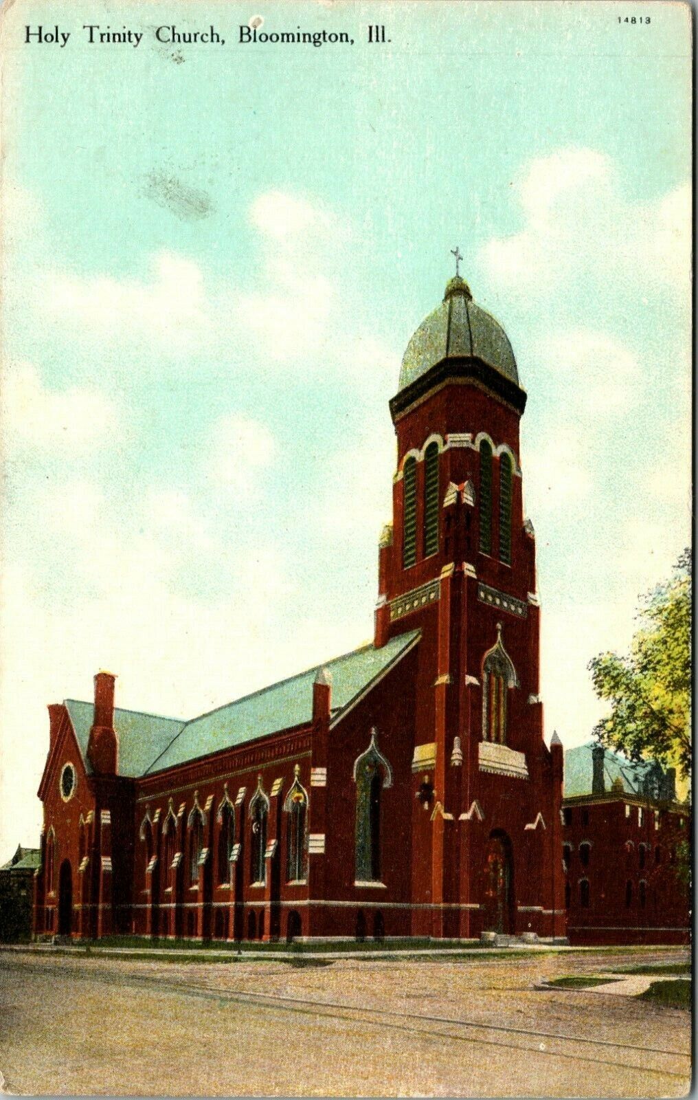 Bloomington, IL Postcard: Holy Trinity Church - Illinois Ill