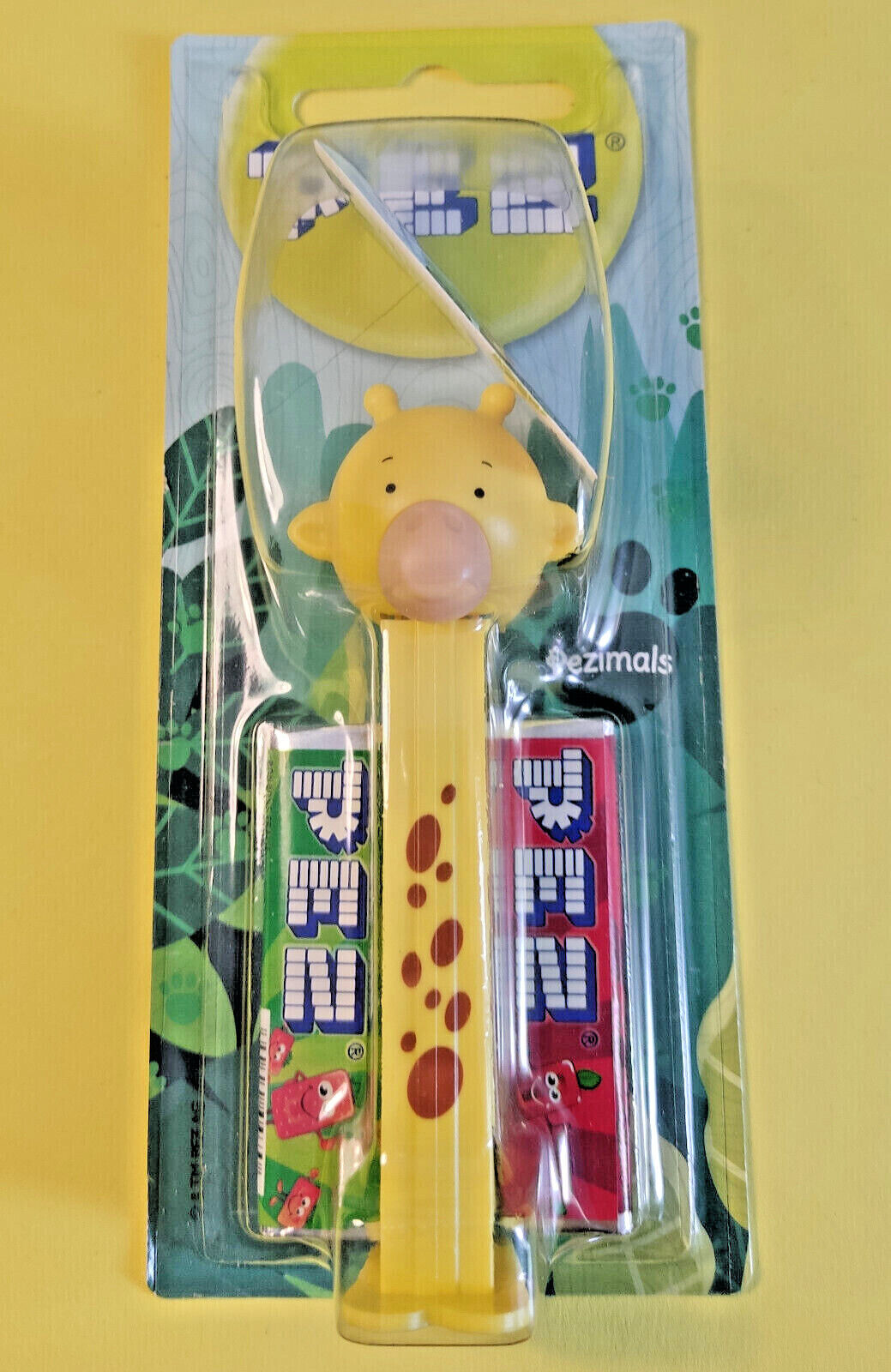 Gigi Giraffe (Pezimals) - Super New Unopened PEZ Dispenser - 7.5 Patent, Hungary