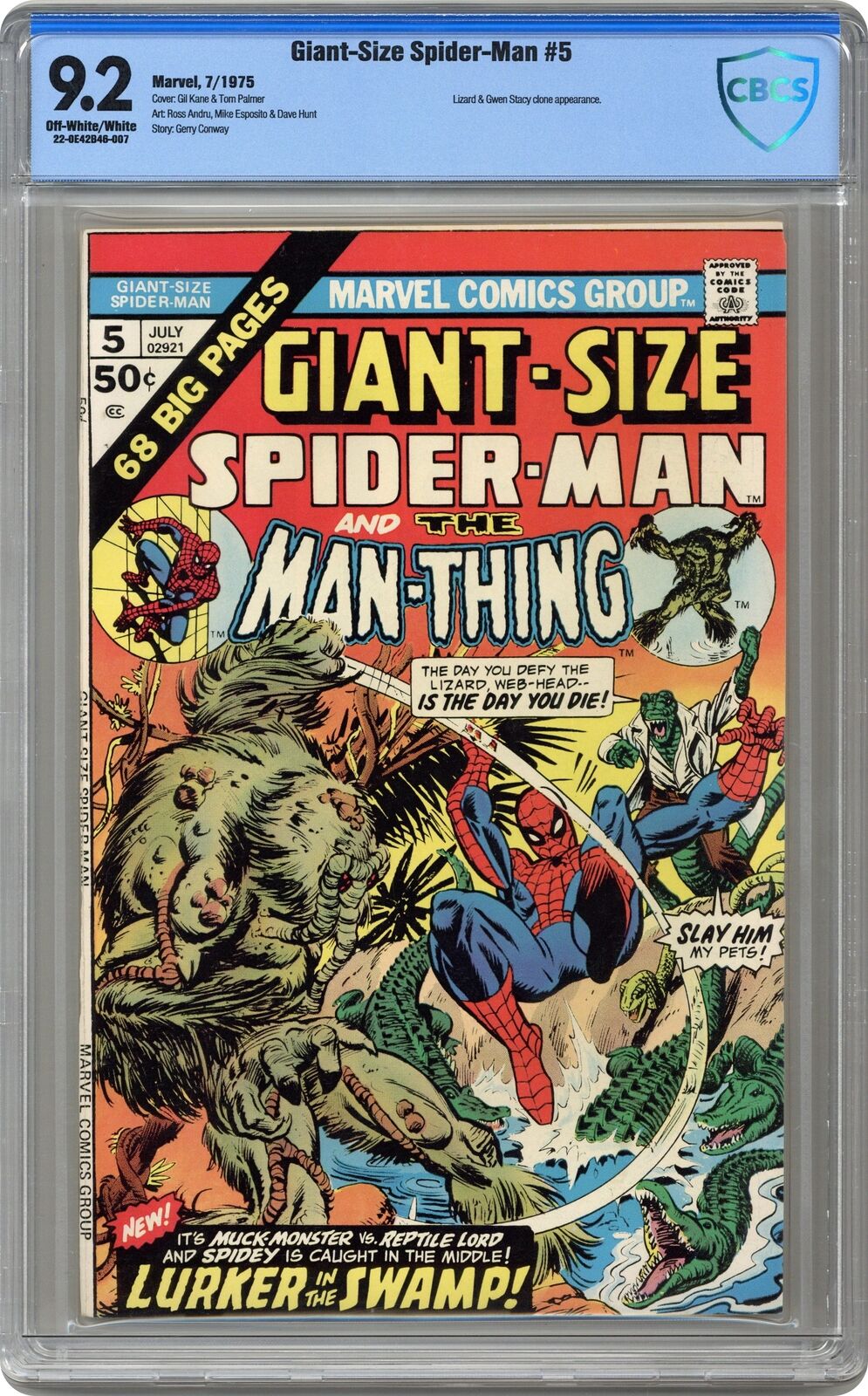 Giant Size Spider-Man #5 CBCS 9.2 1975 22-0E42B46-007