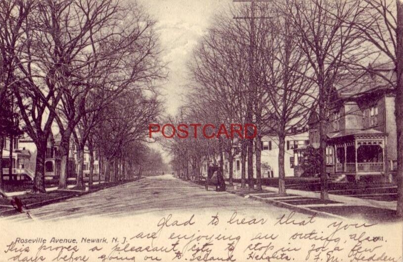 pre-1907 ROSEVILLE AVENUE, NEWARK, N. J. 1906