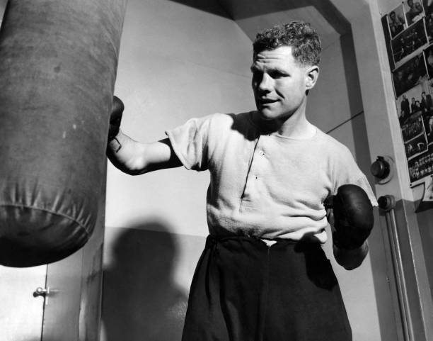 Boxer Wally Thom seen here in training June 1955 Old Photo