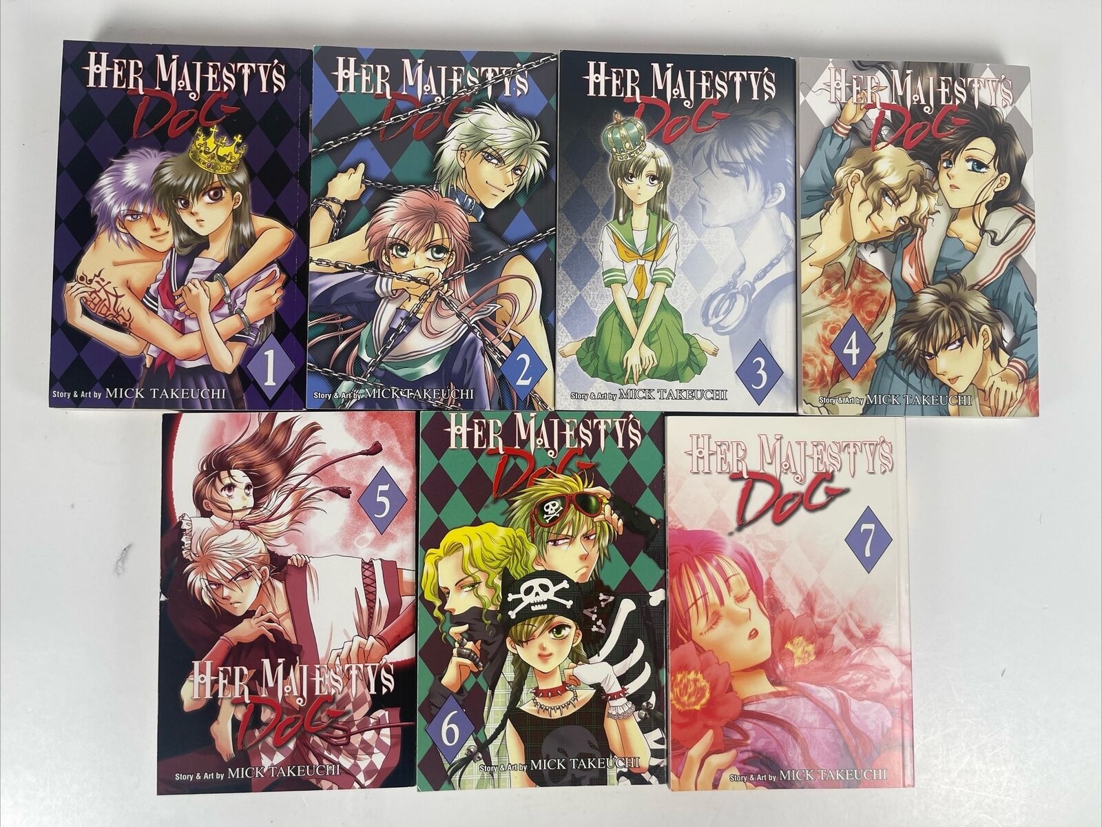 Her Majesty\'s Dog Manga English Lot Of 7  Volumes 1-7 by Mick Takeuchi