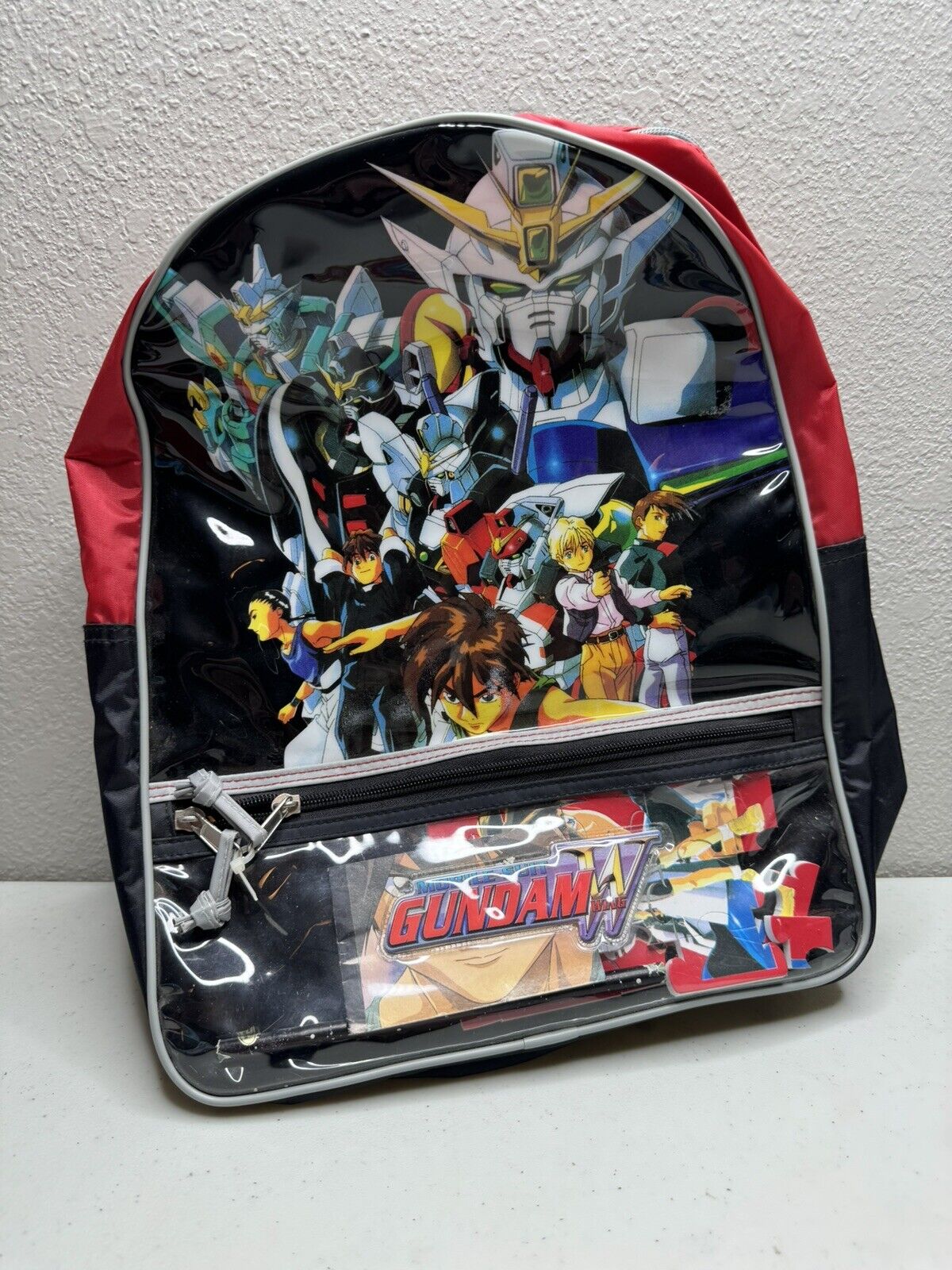 Gundam Wing Vinatage Backpack Mobile Suit Bag W Puzzle