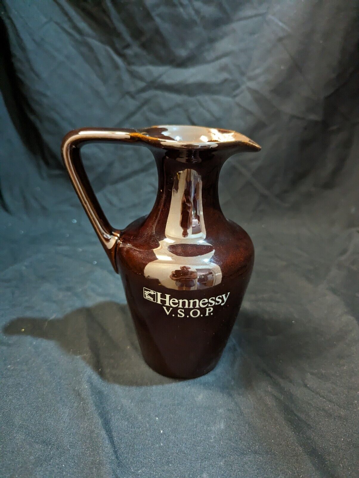Vintage 7” Hennessy V.S.O.P. Water/Cognac 80 Proof Pitcher Ceramic