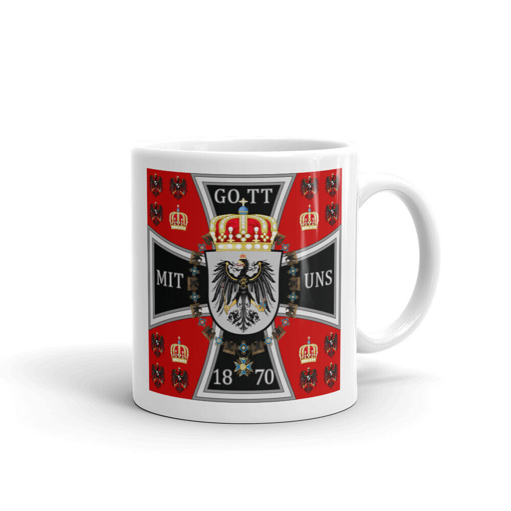 Prussian Eagle Ceramic Coffee/ Tea Mug - German Empire Kaiser GOTT MIT UNS Cup