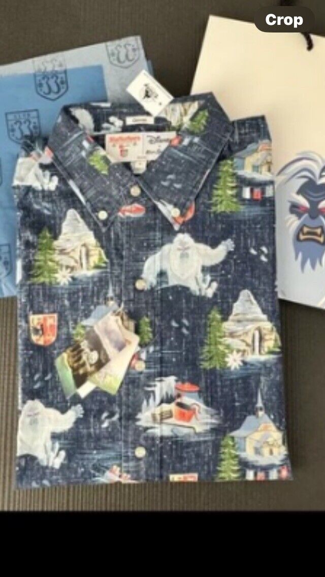 NWT Disneyland Club 33 Reyn Spooner Matterhorn XL Men’s Button-Down Aloha Shirt