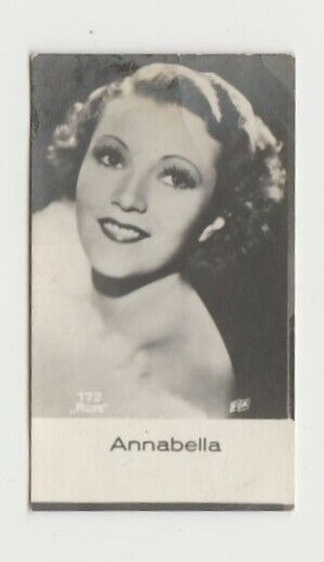 Annabella vintage 1930s Handcock + Rubin Film Stars SMALL Trading Card #172