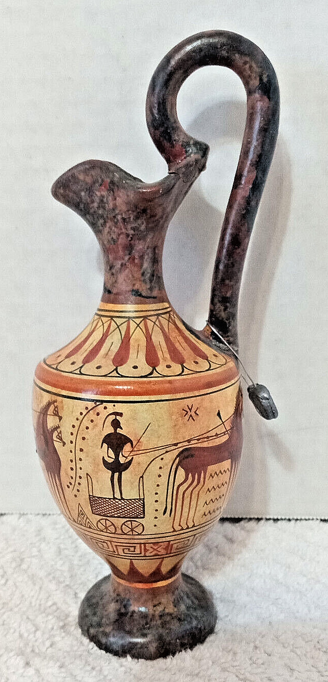 URN Hand Painted Copy By Hellas Geometric Oimochoe Period 700BC