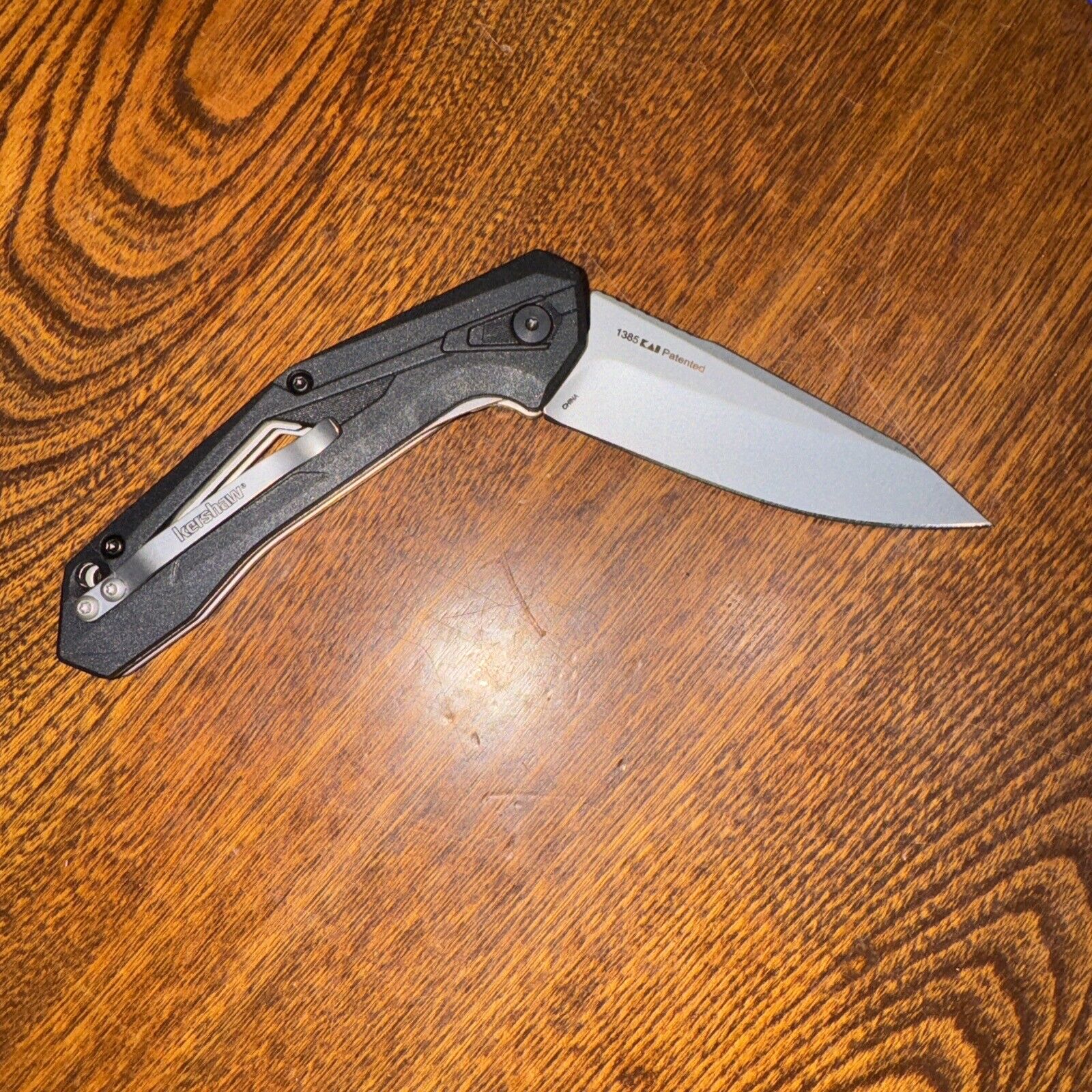 Kershaw Knives Airlock Liner Lock 1385 4Cr14 Stainless Black Nylon New
