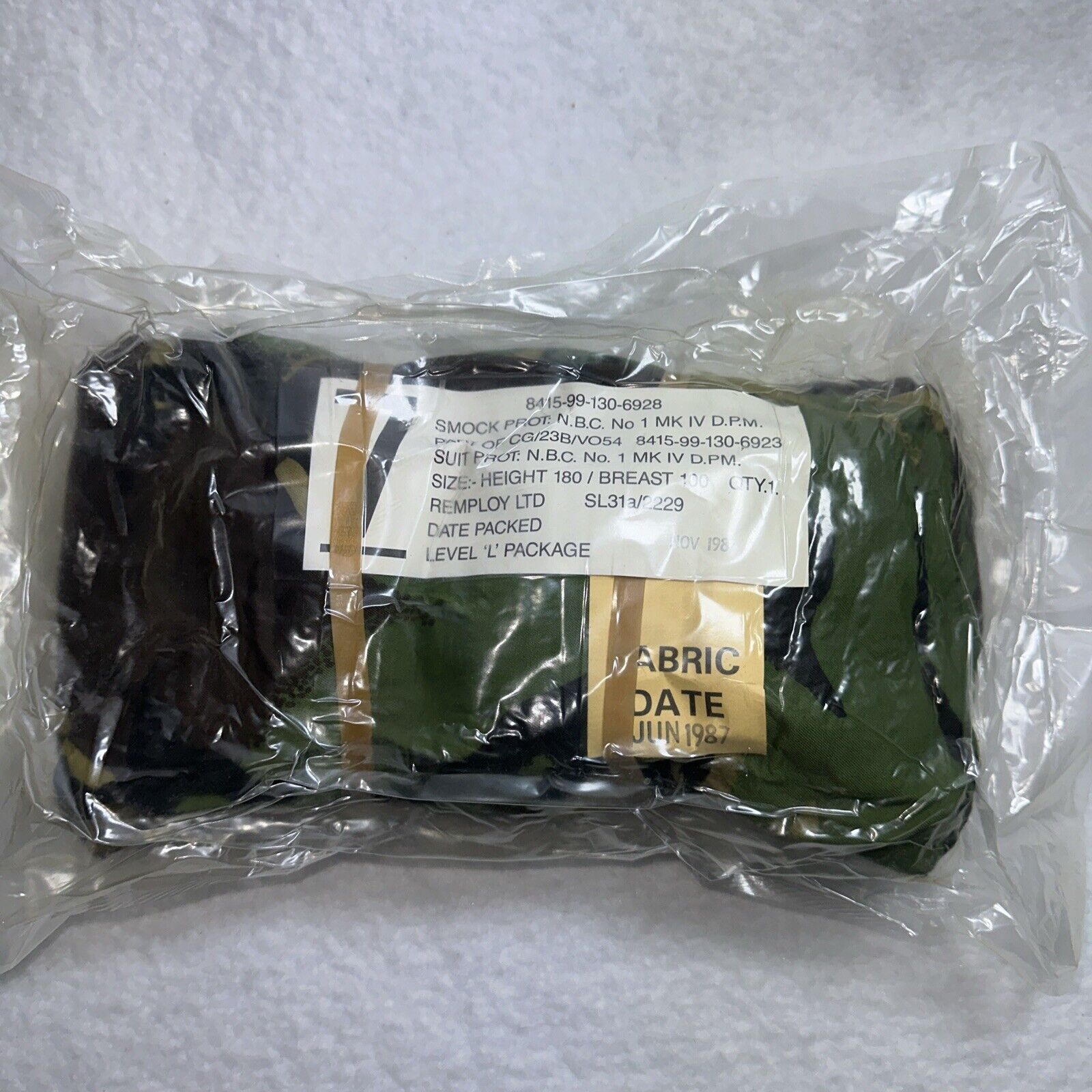 British Army Issue NBC No.1 Trousers MKlV DPM Sealed 1987 180/100cm