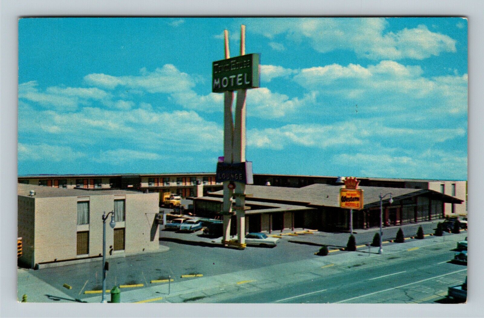 Pueblo CO, Town House Motor Hotel, Best Western, Colorado Vintage Postcard