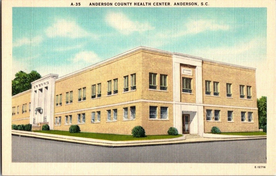 1940\'S. ANDERSON, SC. ANDERSON COUNTY HEALTH CENTER. POSTCARD. BQ19
