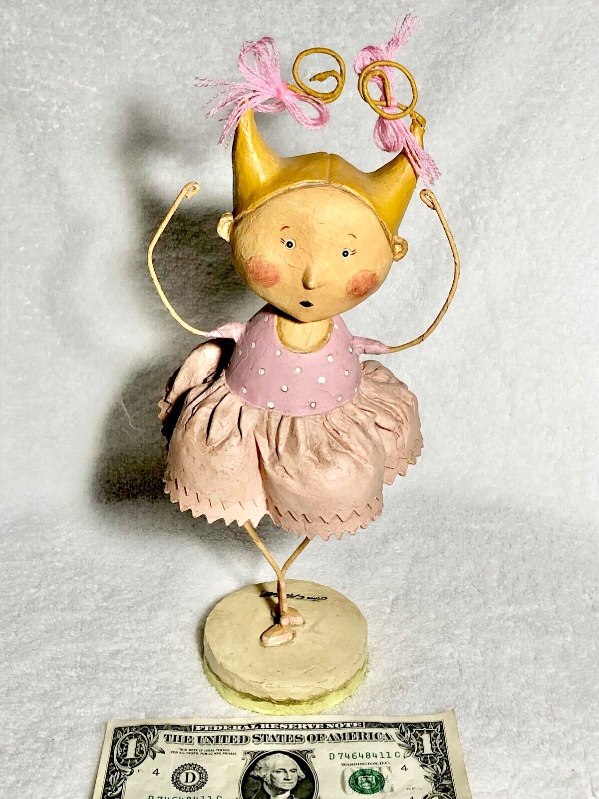 Vintage Lori Mitchell Blonde Bella Ballerina Figurine Doll Rare 12\