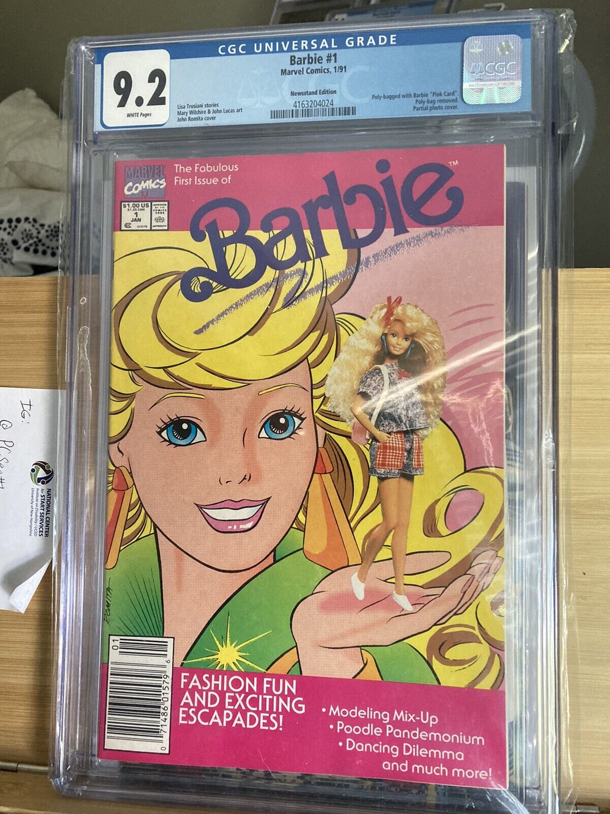 Barbie #1 CGC 9.2. NEWSSTAND. 1st Marvel Appearance - movie looks awesome