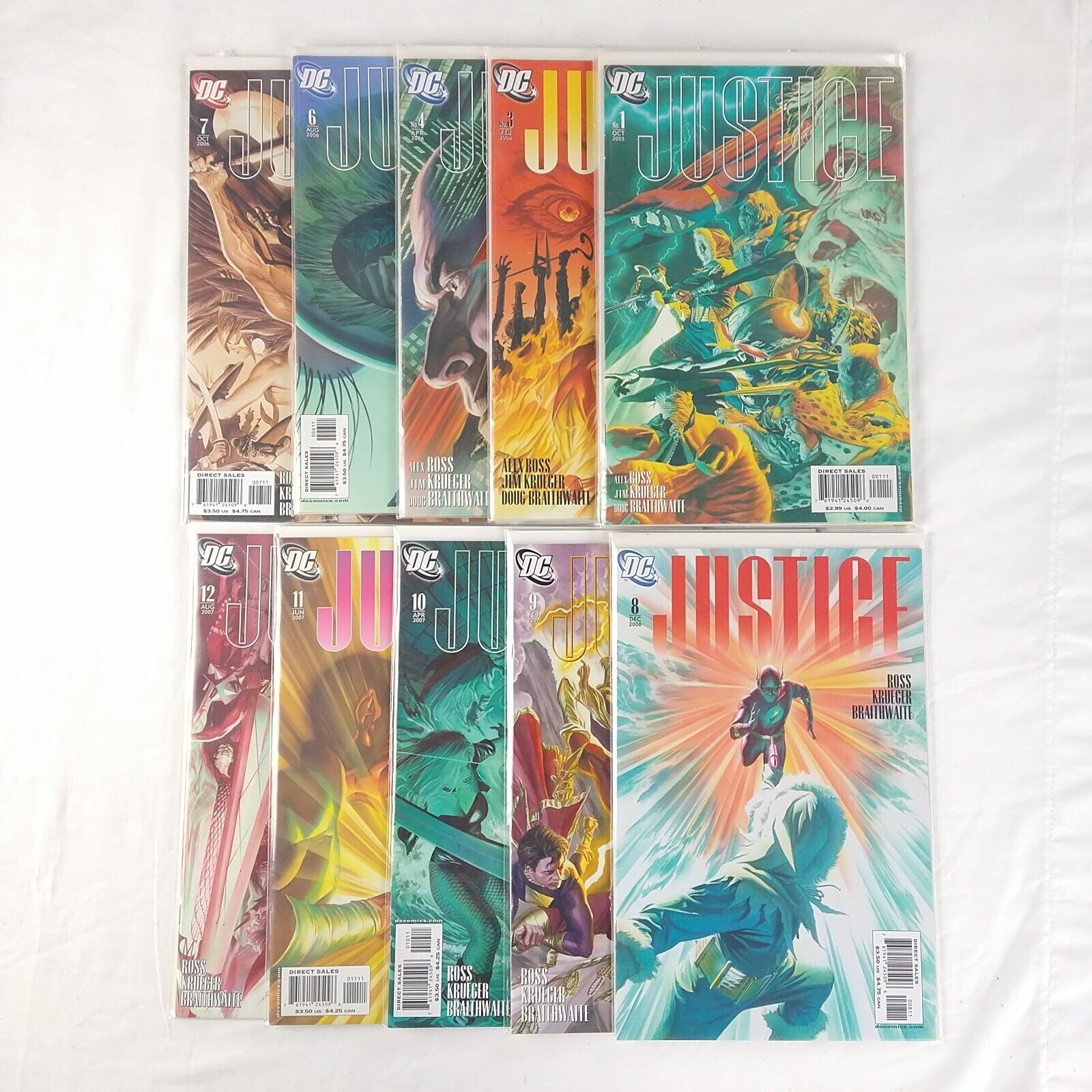 Justice #1-12 Missing #5, Near Complete Set (2005 DC Comics) 1 2 3 4 6 7 8 9 10