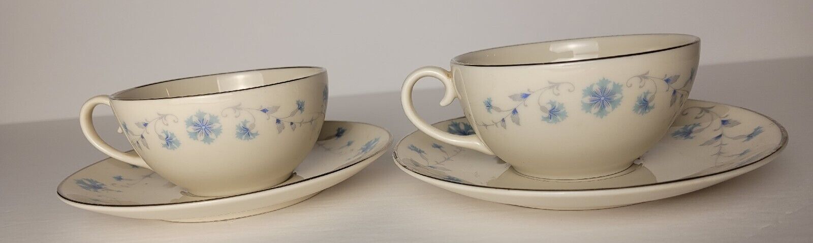 Bluecrest by Triomphe 2 Cups and Saucers