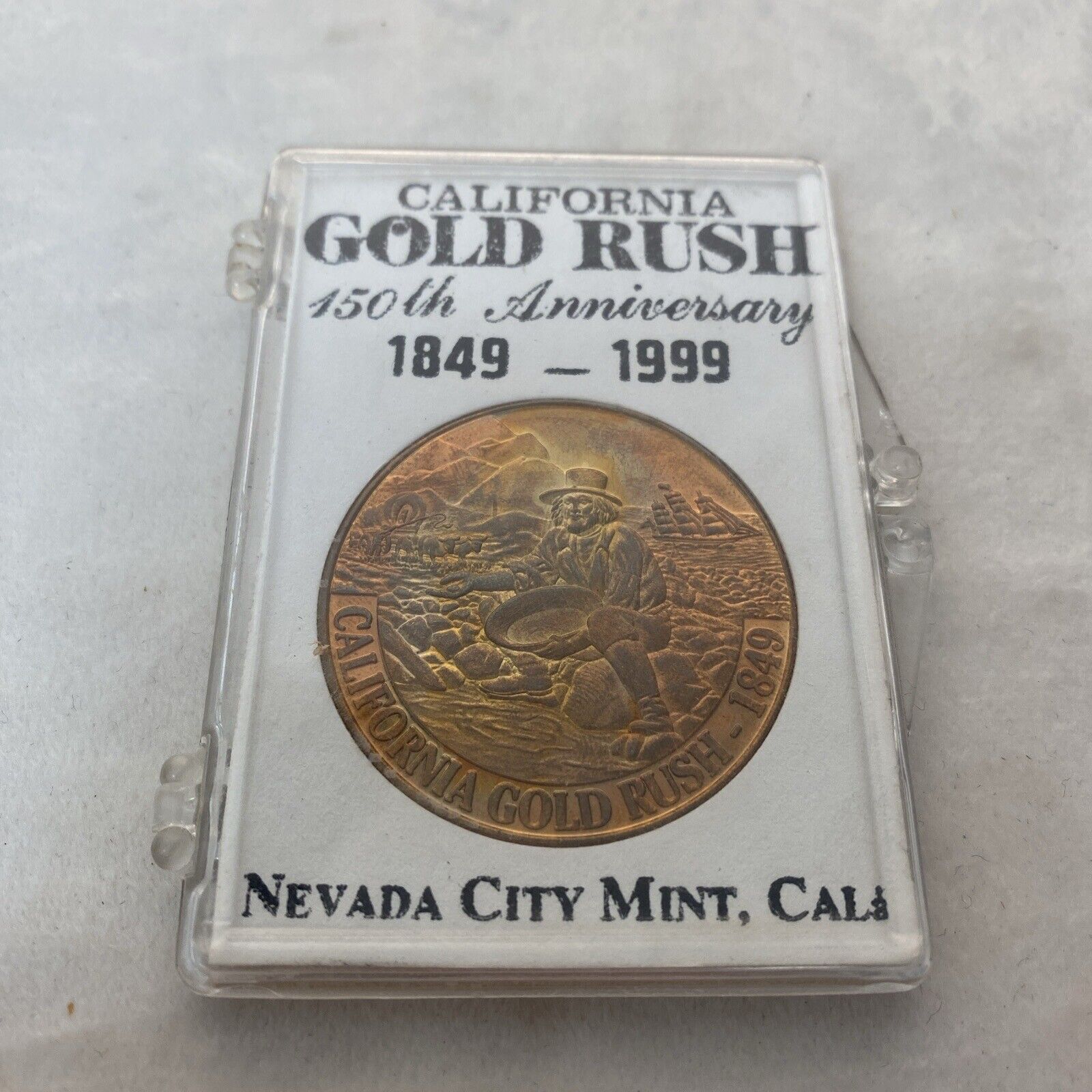 1849-1999 BRONZE Medallion 150th Anniversary CALIFORNIA GOLD RUSH Coin