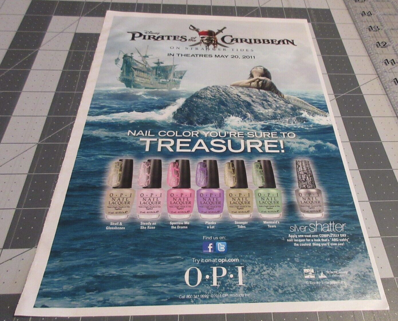 2011 Print ad O.P.I modern nail polish movie Pirates of Caribbean