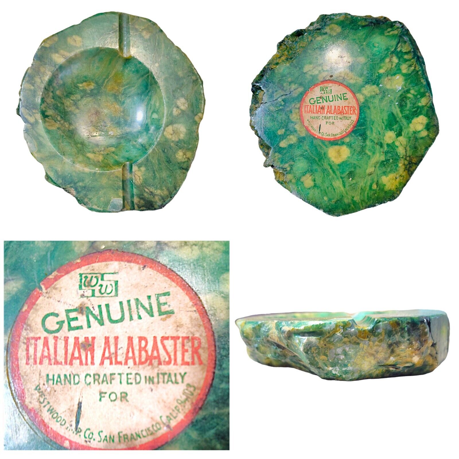 VTG Genuine Italian Alabaster Ashtray