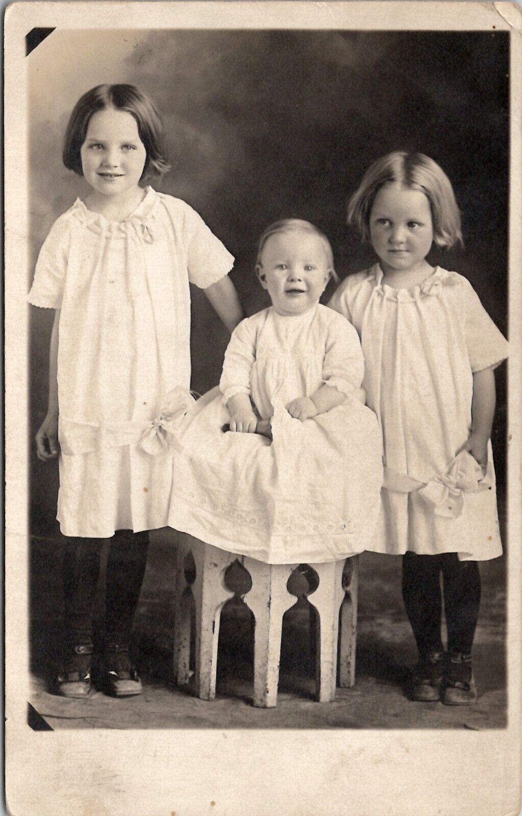 Jasper Texas Orton Family Darling Girls Blanche and Eunice RPPC Postcard E22