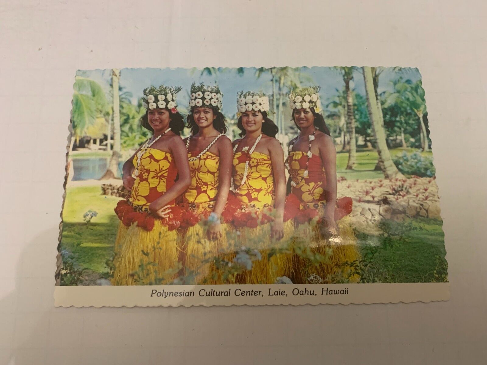 c.1970\'s Polynesian Cultural Center Oahu Hawaii Postcard Hula Dancers