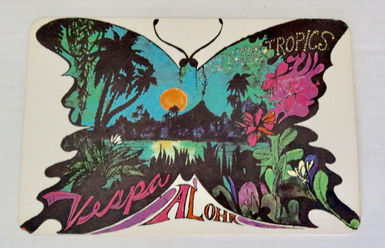 Hawaiian Vespa Aloha tropic 1966 vintage postcard  Hawaii