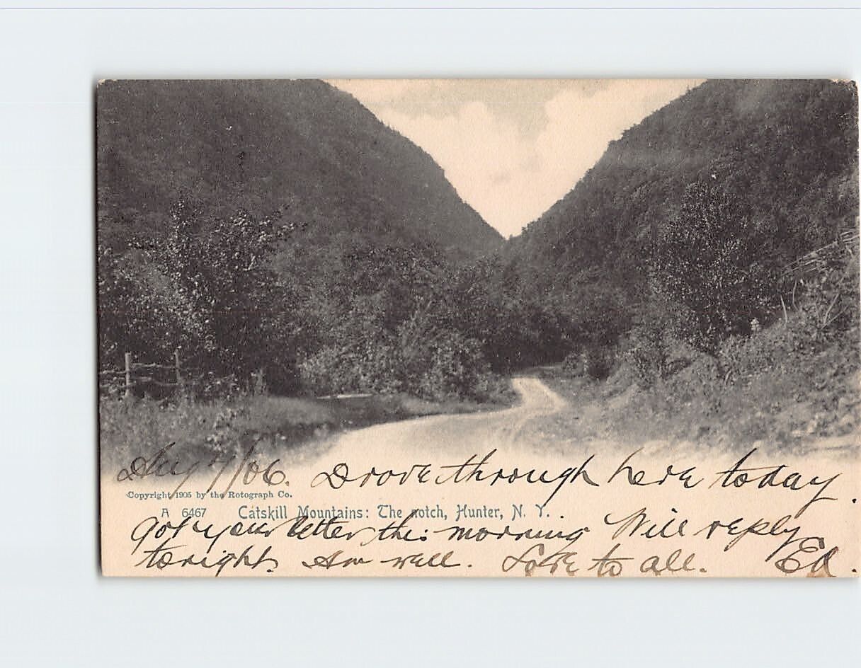 Postcard The Notch, Catskill Mountains, Hunter, New York