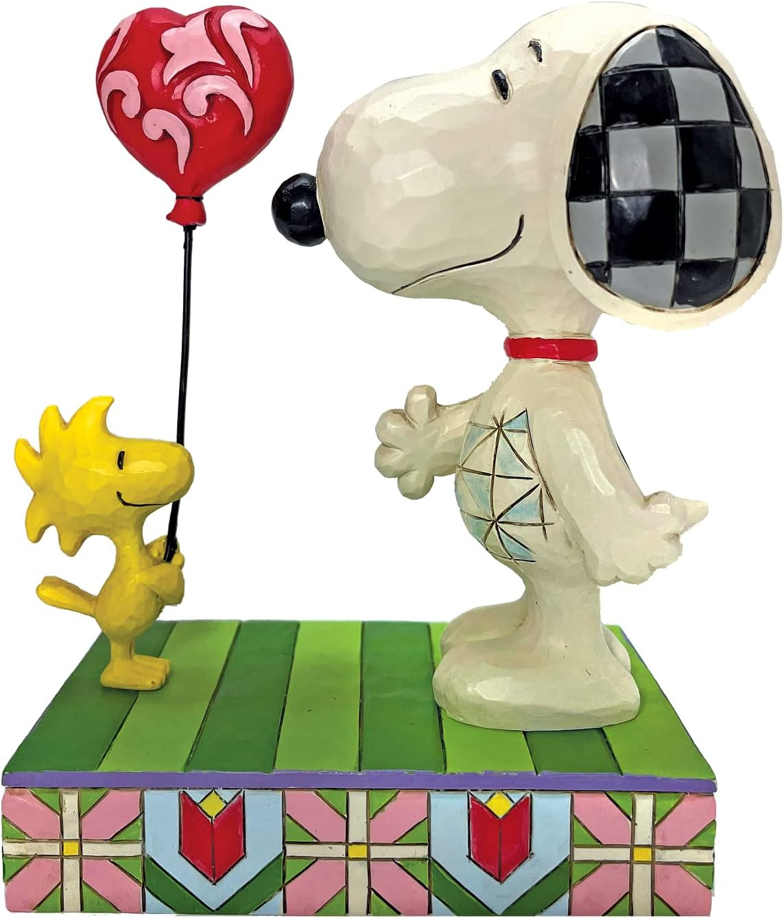 Peanuts by Jim Shore Woodstock Giving Snoopy Heart, Figurine, 5 Inches