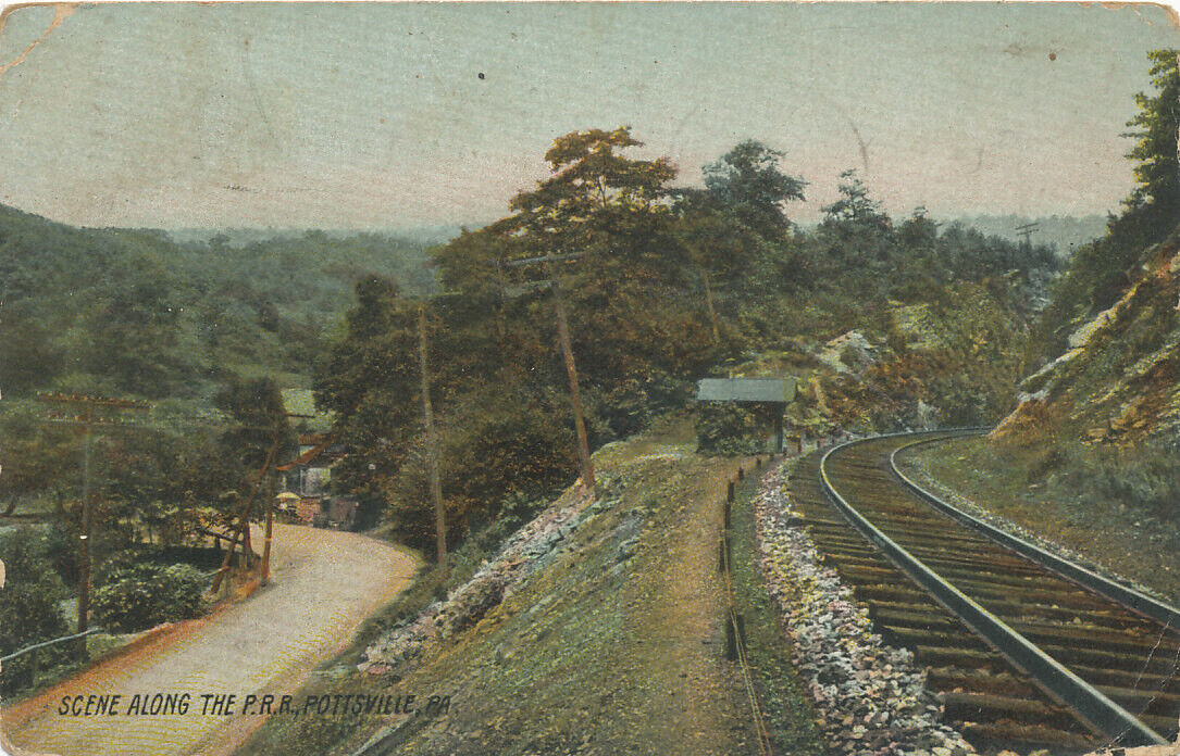 Pottsville PA * Scene along the P.R.R. 1908   Railroad