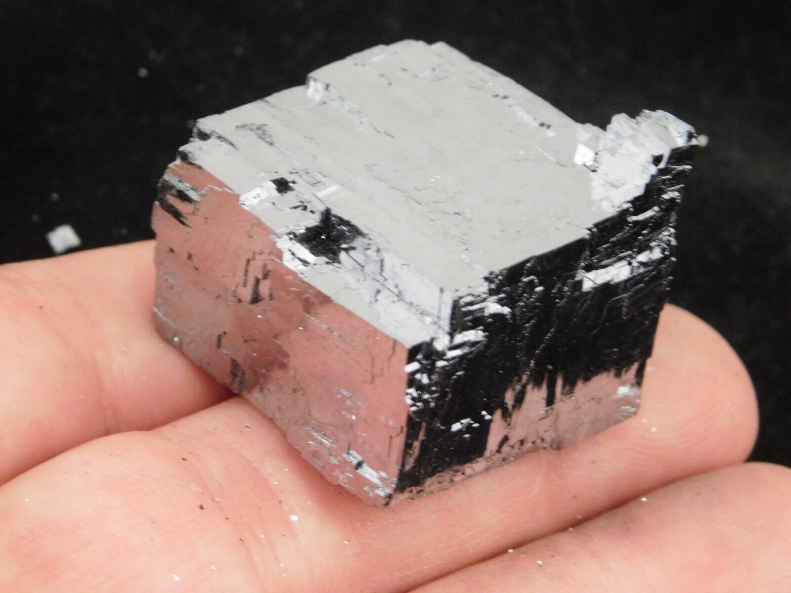 Super Shiny Stepped GALENA Crystal 100% Natural Missouri 132gr