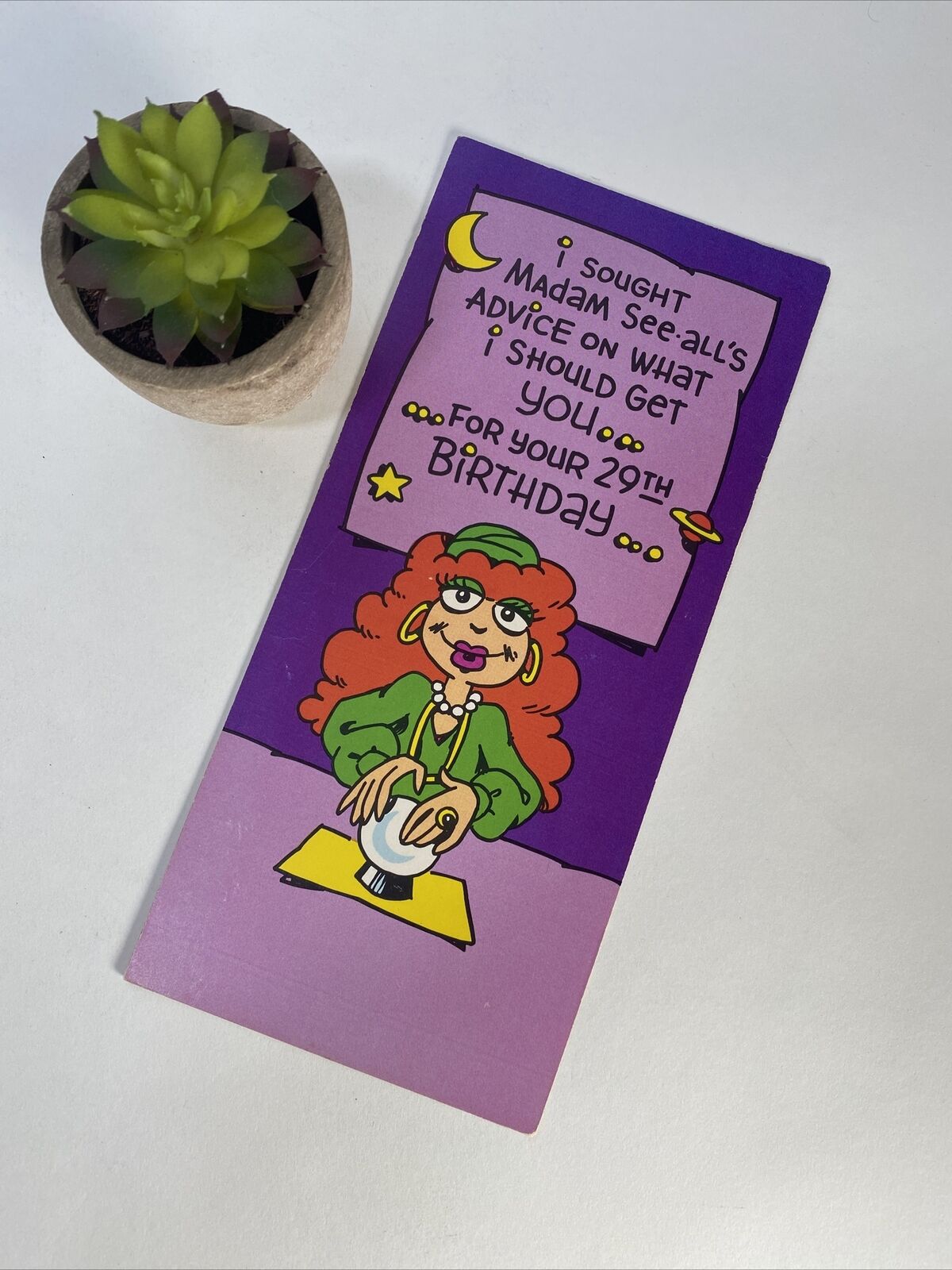 Unused Vintage Humor Longfellow Cards Birthday Greeting Card Psychic