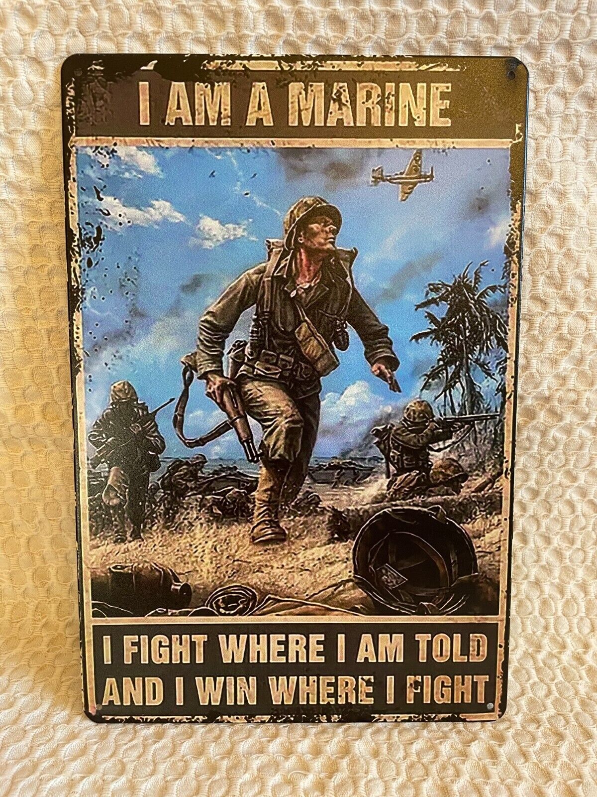 Us Marines Inspirational Retro Metal Poster Vintage Style Tin Plate I'M A MARINE