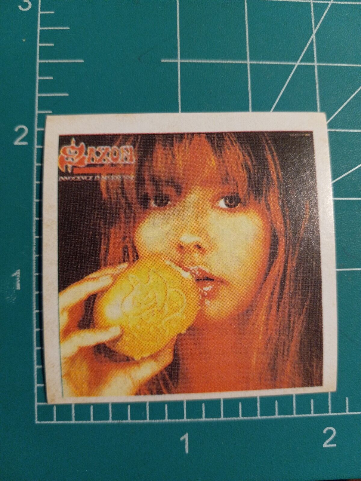 1987 ROCK FREE music Sticker Card Brazil SAXON GROUP BAND #136