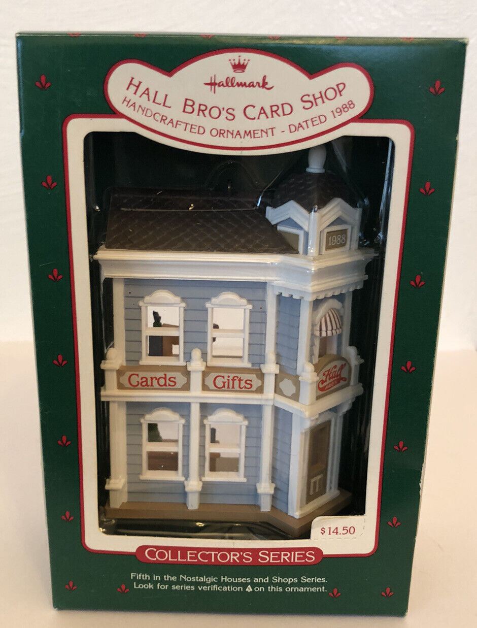 1988  Hall Bro's Card Shop Hallmark Christmas Ornament