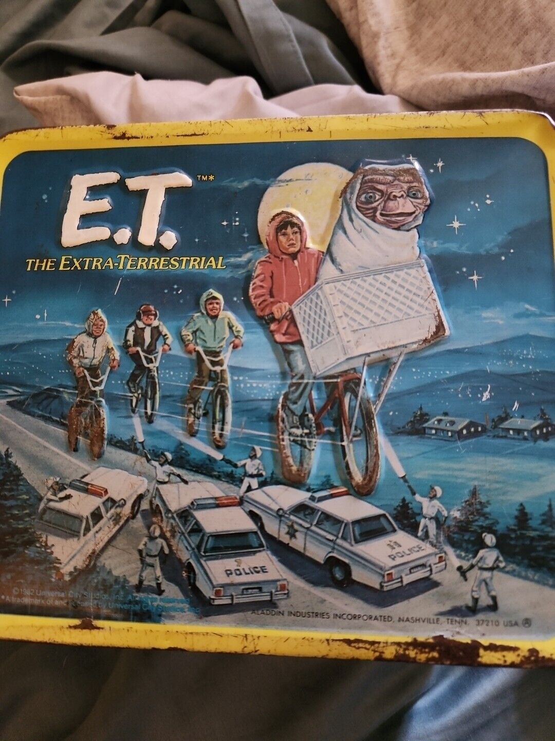 Vintage Aladdin E.T. the Extra-Terrestrial Metal Lunch Box 1982 - No Thermos