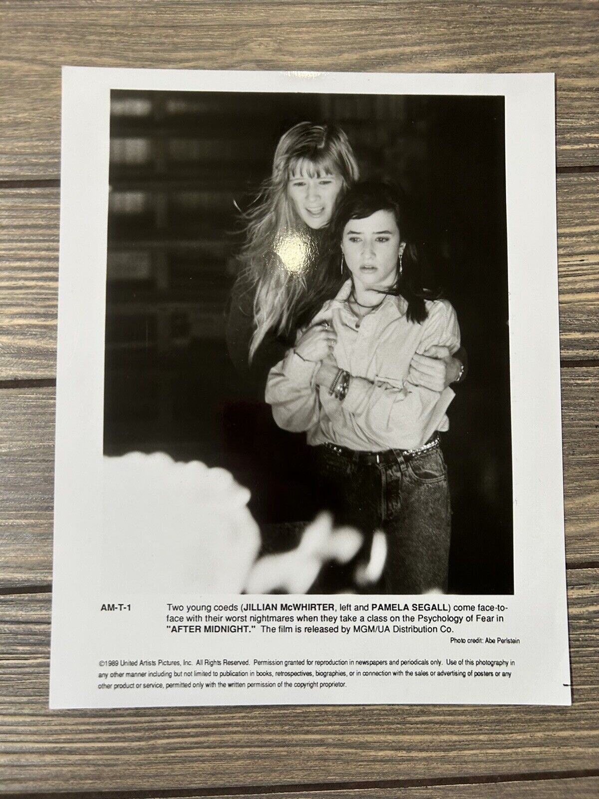Vintage 1989 After Midnight Press Release Photo 8x10 Black White McWhirther