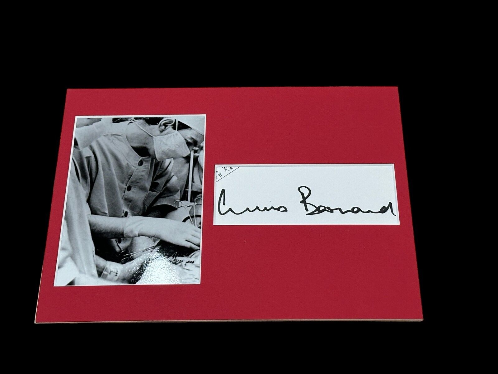 Christiaan Barnard 1st Heart Transplant Surgeon Signed Autograph Photo Display