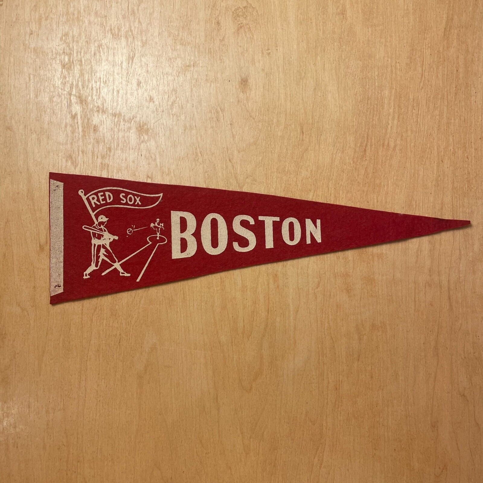 Vintage 1940s Boston Red Sox Baseball 5x15 Felt Pennant Flag