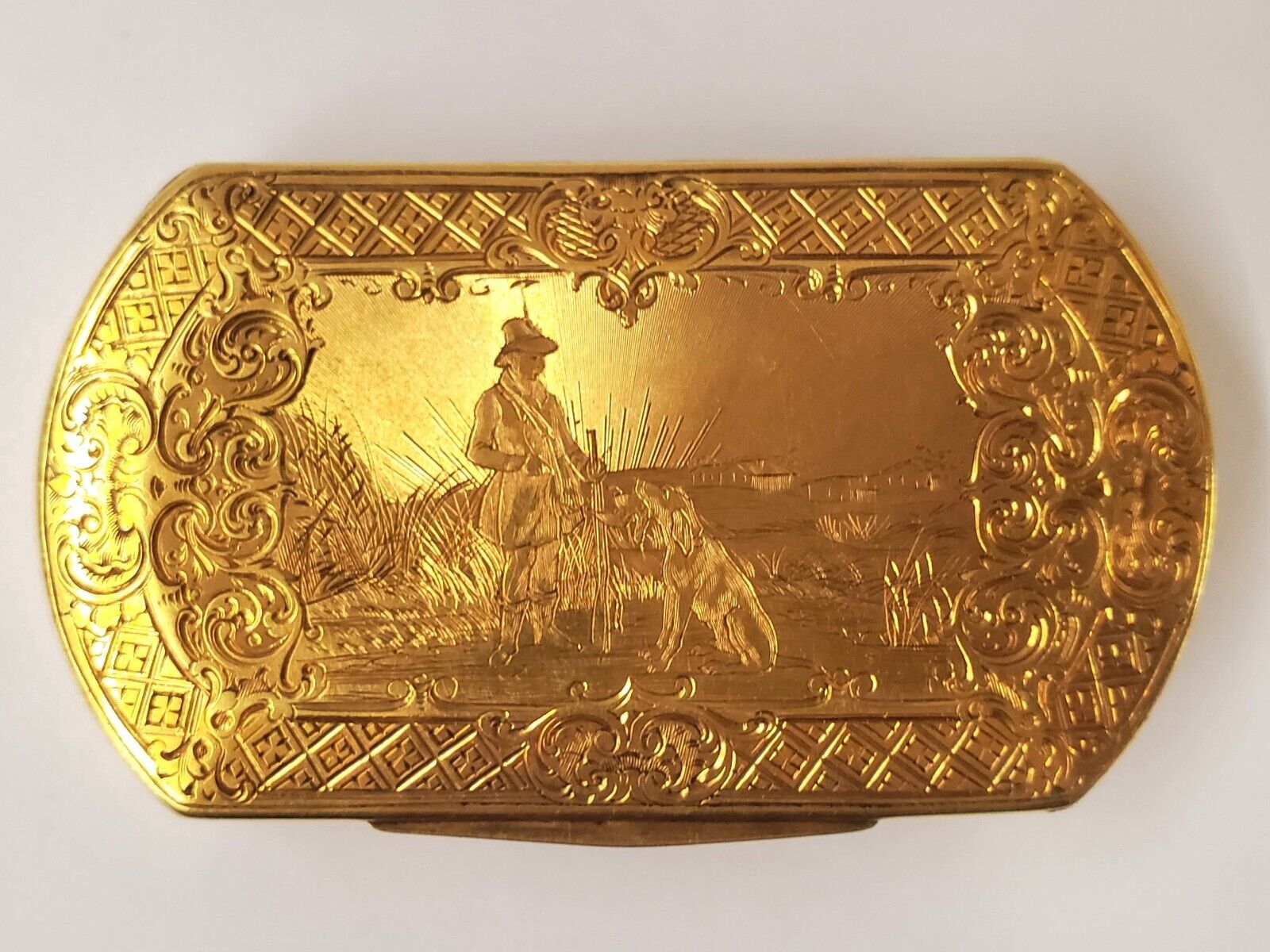 18k Gold Vintage Snuff Box RARE ANTIQUE SNUFF BOX/TOOTHPICK CASE