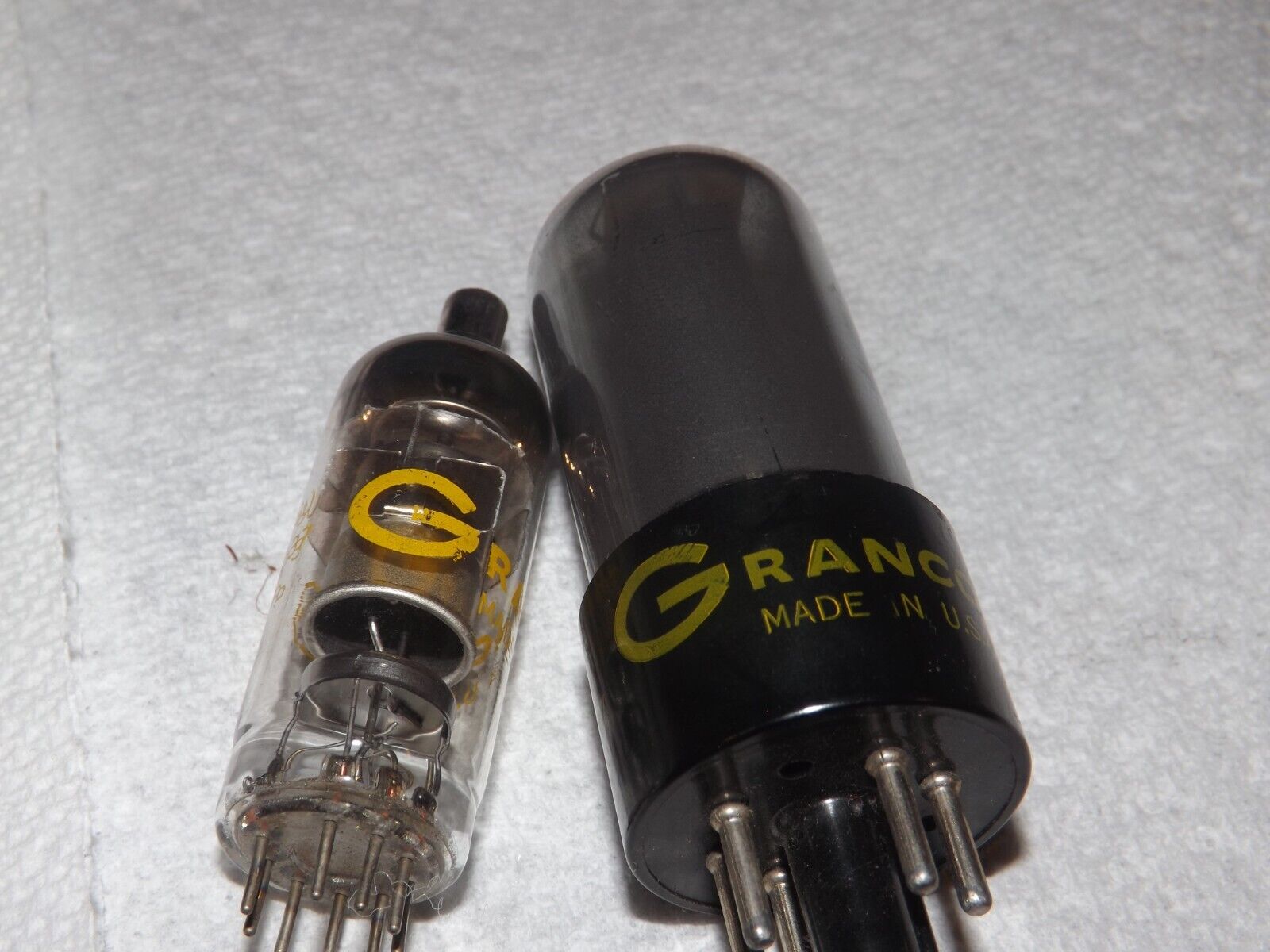 Vintage  2 GRANCO Electronic Glass Tube, P 28060-37 AND 1X2A 28060-37 P  ESTATE