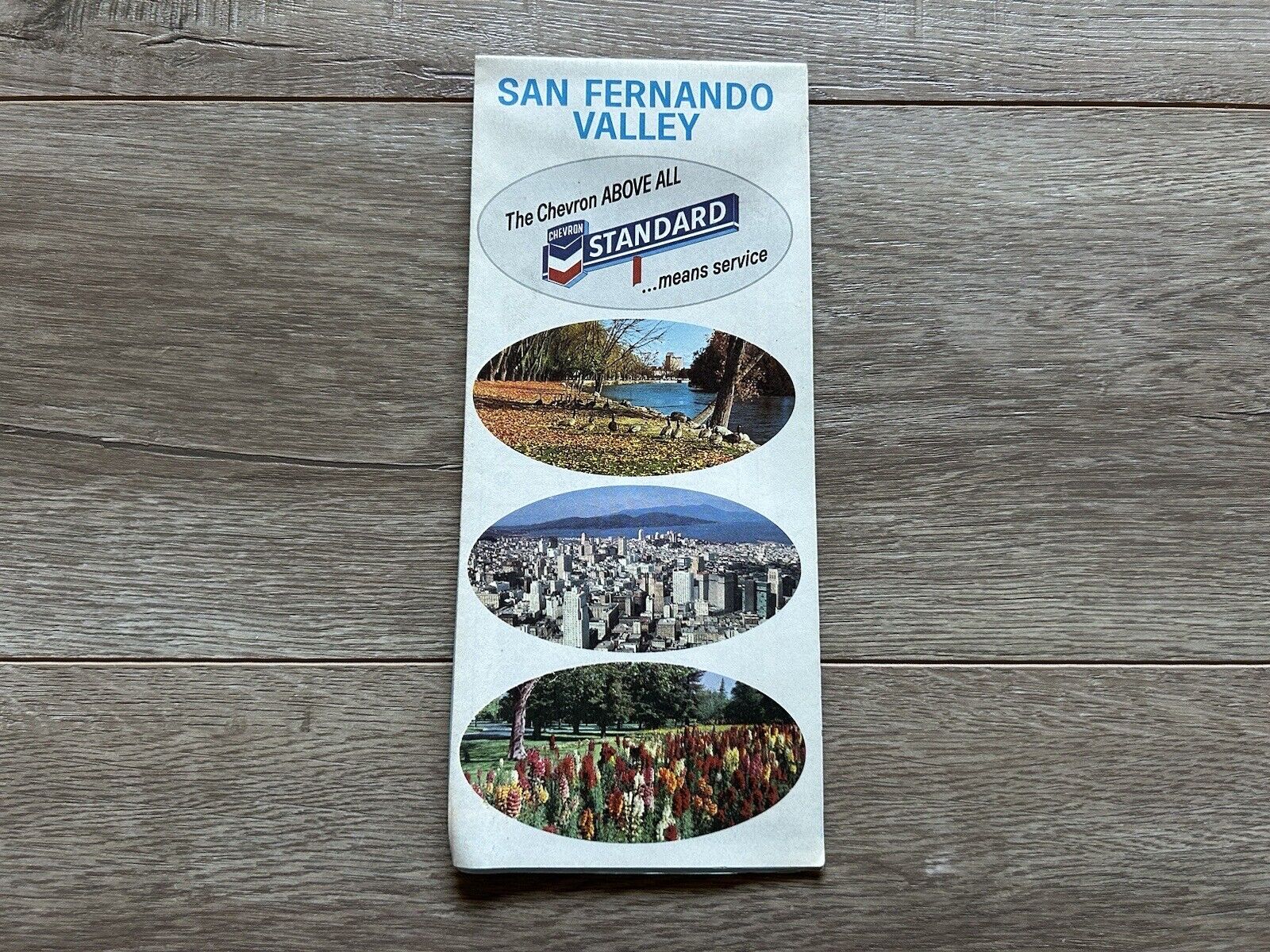 Vintage 1967 Chevron Standard Oil H.M. GOUSHA San Fernando Los Angeles Map