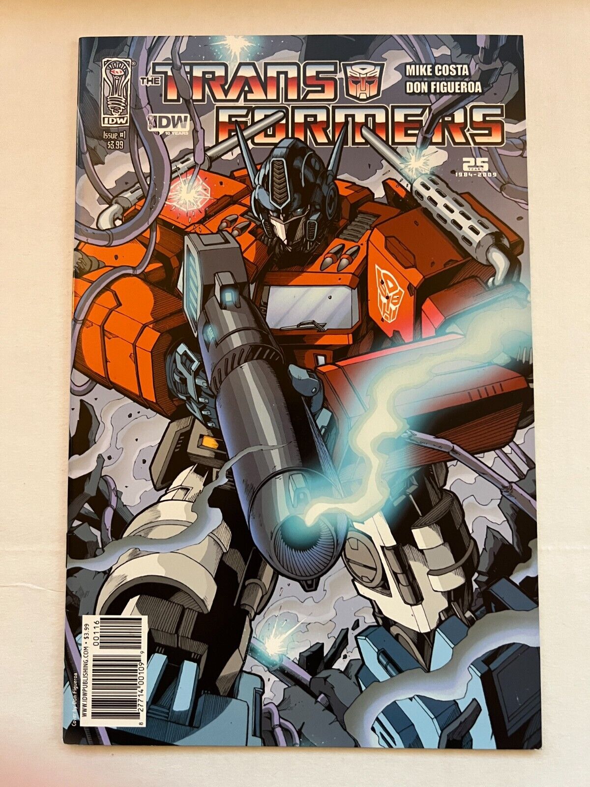 The Transformers #1 (IDW Comics, 2nd Series, 2009) OPTIMUS PRIME Cover