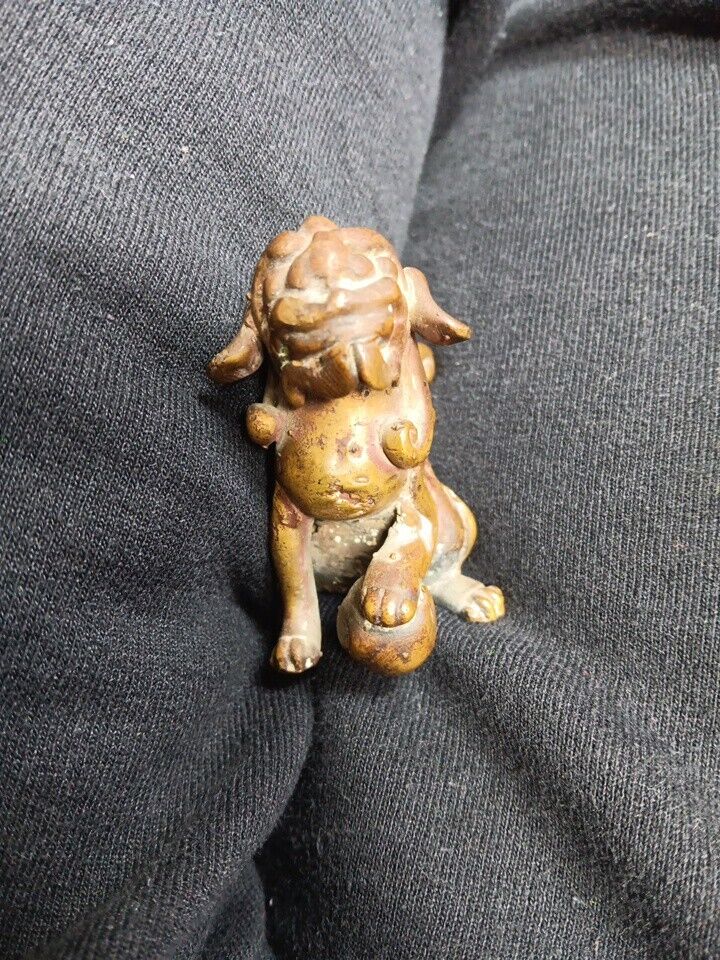 vintage small brass Lion Figurine