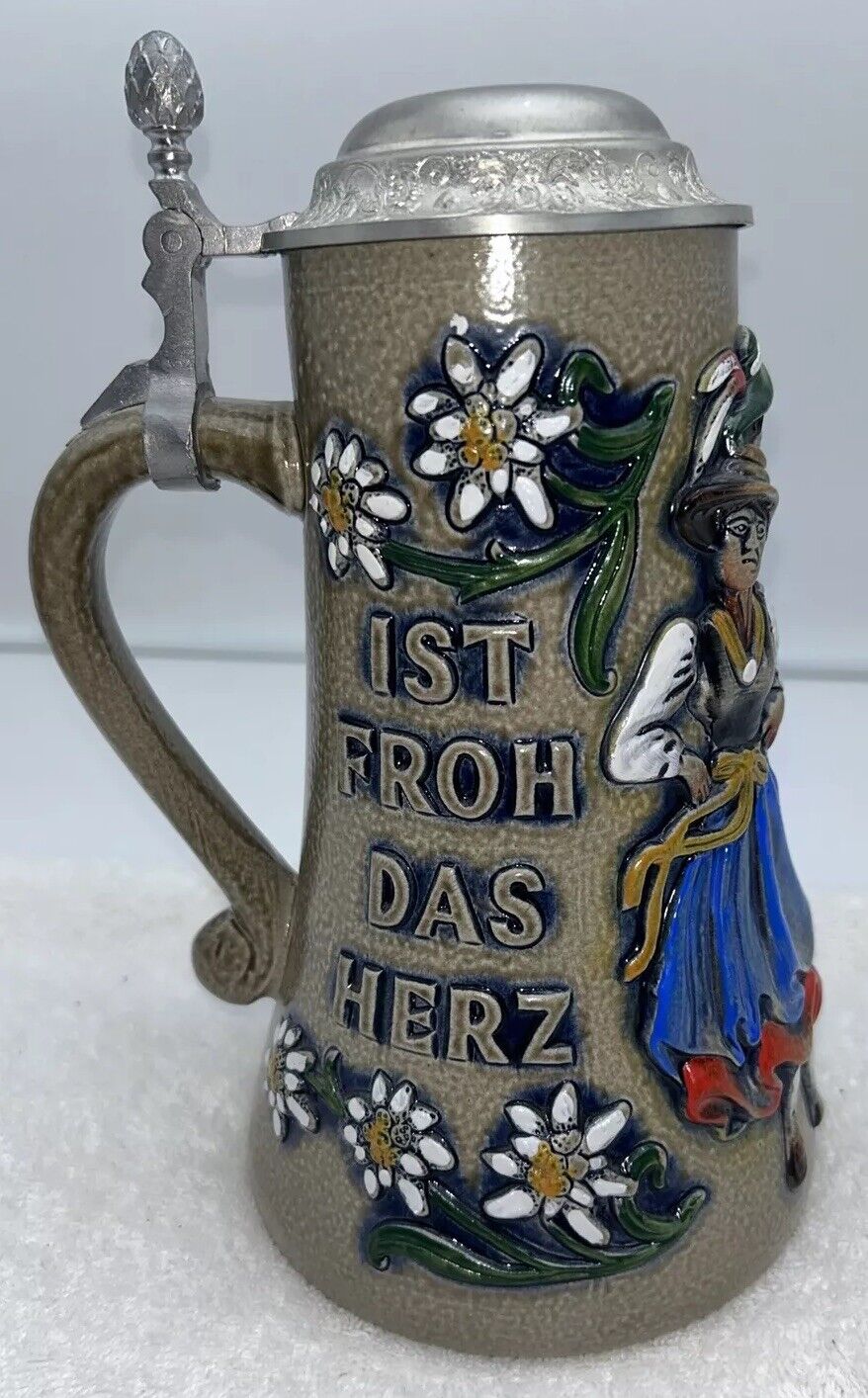 VTG Original King West Germany 1 Liter Beer Stein 9\