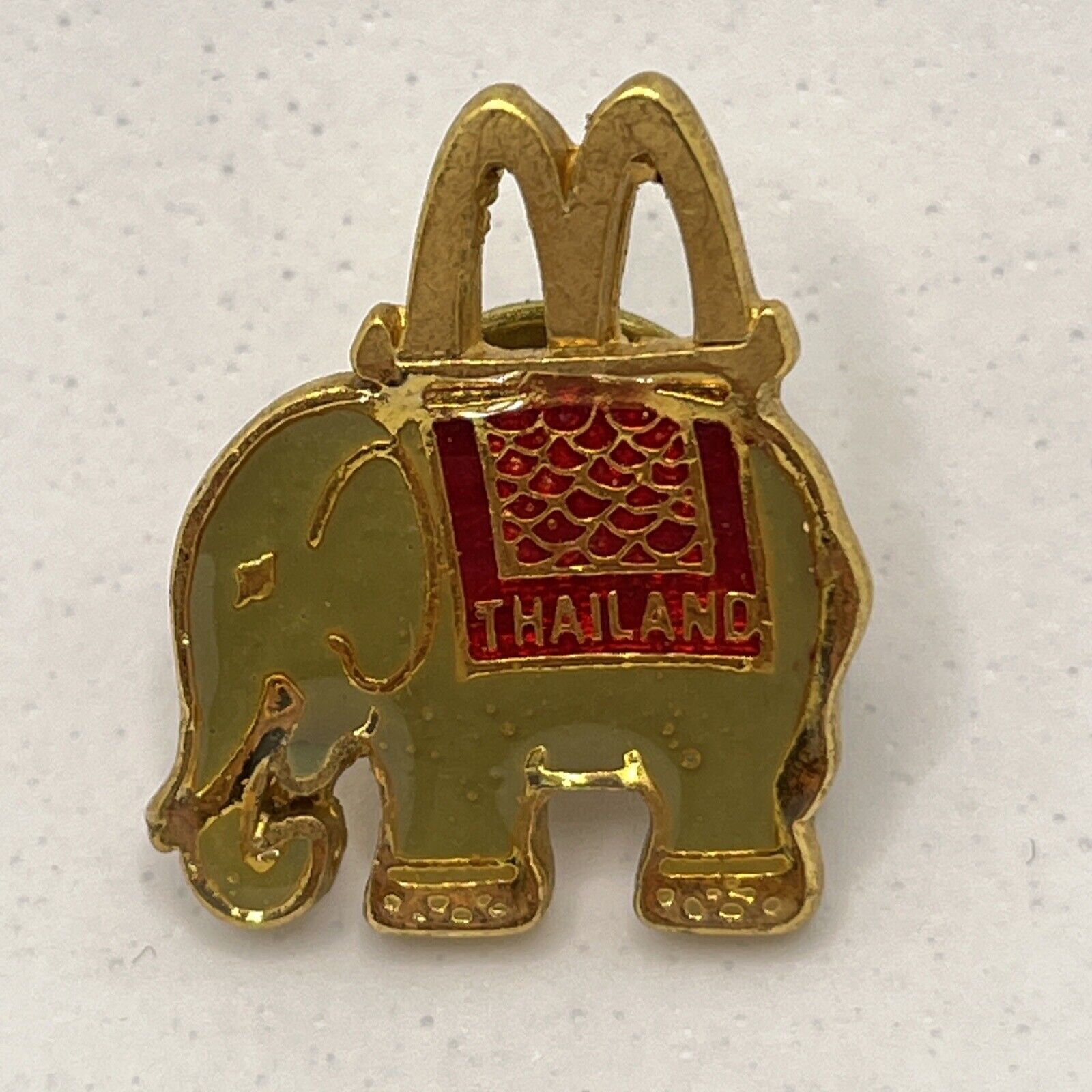 McDonald’s Thailand Elephant Fast Food Employee Crew Enamel Lapel Hat Pin