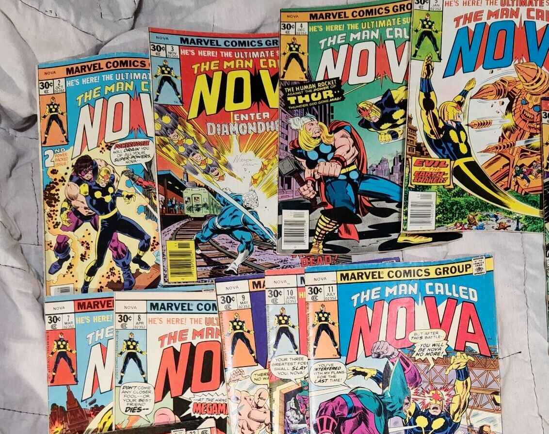 NOVA - Comic Lot of 10 -  Bronze Age - Marvel - 1976 - VG/NM- Issue #'s in desc