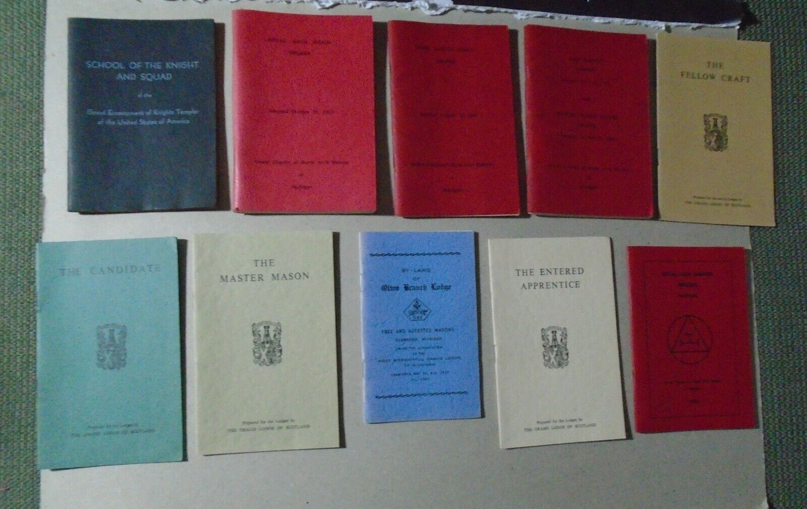 Ten Vintage  Masonic Free Masonry Booklets