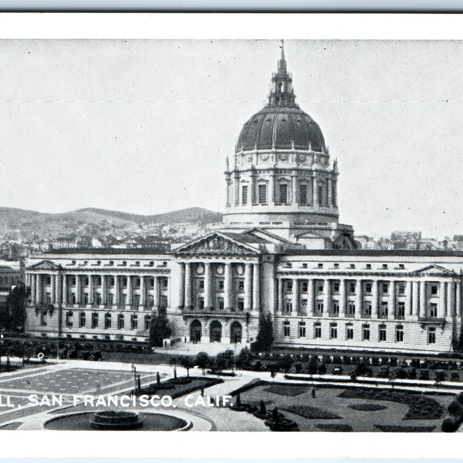 1938 San Francisco, CA City Hall Building JC Bardell Mini Postcard A77