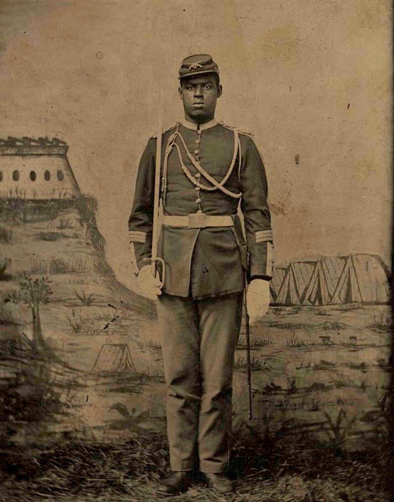 AFRICAN AMERICAN Civil War Soldier 1865 8 x 10  photo